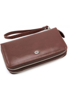 Клатч- борсетка на две молнии кожаный ST Leather (B139-3) 98107 Коричневый