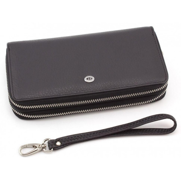 Мужской кожаный кошелек ST Leather (ST127) 98324 Черный