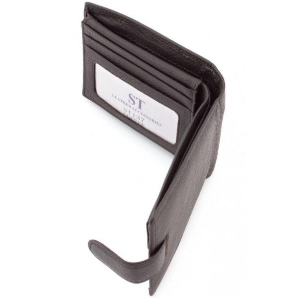 Чоловічий шкіряний гаманець ST Leather (ST137) 98332 Коричневий
