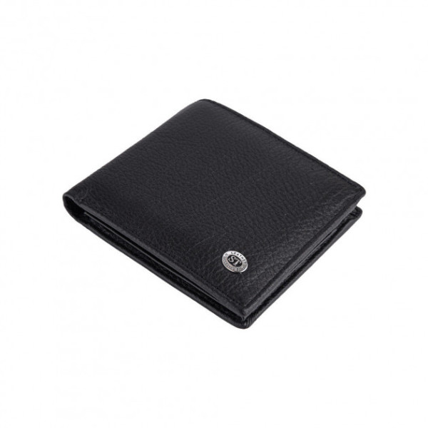 Мужской кожаный кошелек ST Leather (ST-4) 98453 Черный