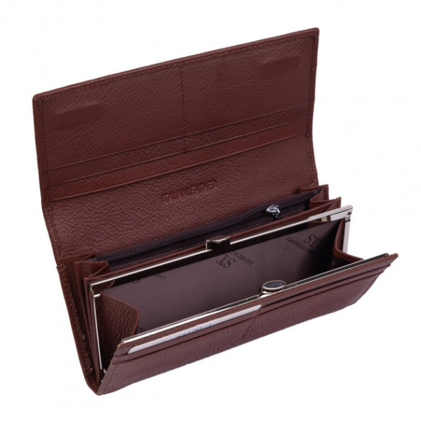 Гаманець жіночий зі шкіри ST Leather (ST150-1) 98370 Коричневий