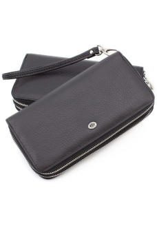 Мужской кожаный кошелек ST Leather (ST127) 98324 Черный