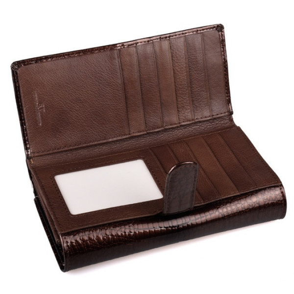Женский кожаный кошелек с визитницей ST Leather (S9001A) 98283 Коричневый