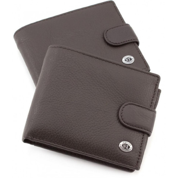 Мужской кожаный кошелек ST Leather (ST102) 98299 Коричневый