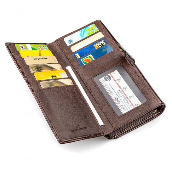 Гаманець жіночий з натуралной шкіри ST Leather (S9001A) 98282 Коричневий