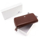 Клатч- борсетка на две молнии кожаный ST Leather (B139-3) 98107 Коричневый