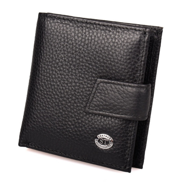 Маленький шкіряний гаманець ST Leather (ST430) 98509 Чорний