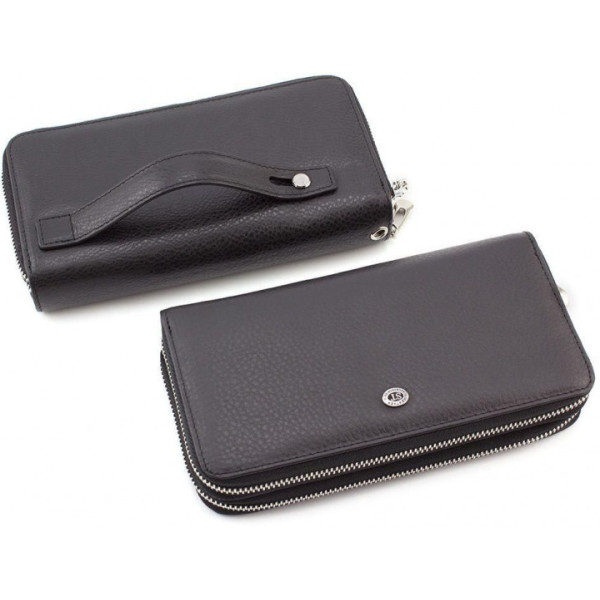 Мужской кожаный кошелек ST Leather (ST127) 98324 Черный