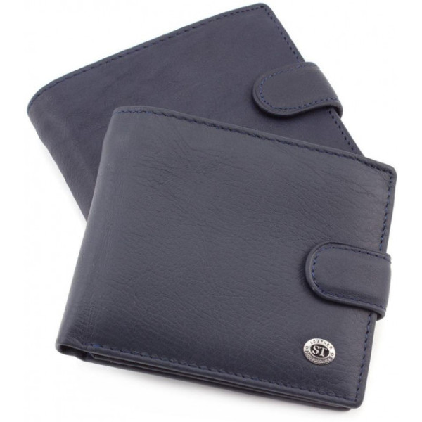 Чоловічий шкіряний гаманець ST Leather (ST138) 98338 Синій