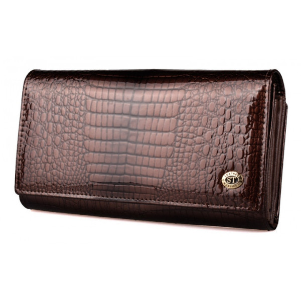Женский кожаный кошелек с визитницей ST Leather (S9001A) 98283 Коричневый