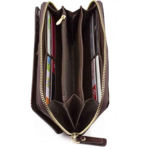 Жіночий гаманець з натуральної шкіри ST Leather (S7001A) 98270 Коричневий