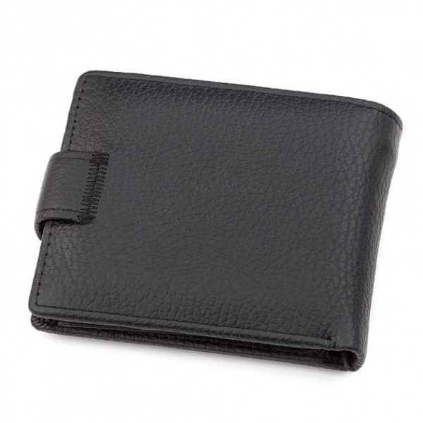 Чоловічий гаманець з натуралной шкіри ST Leather (ST114) 98321 Чорний