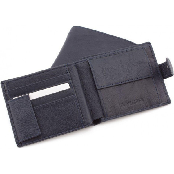 Чоловічий шкіряний гаманець ST Leather (ST138) 98338 Синій