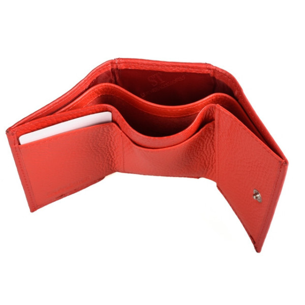 Женский кожаный кошелек складной маленький ST Leather (ST440) 98514 Красный