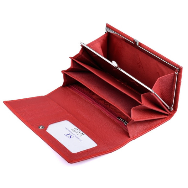 Жіночий шкіряний гаманець ST Leather (ST150) 98360 Червоний