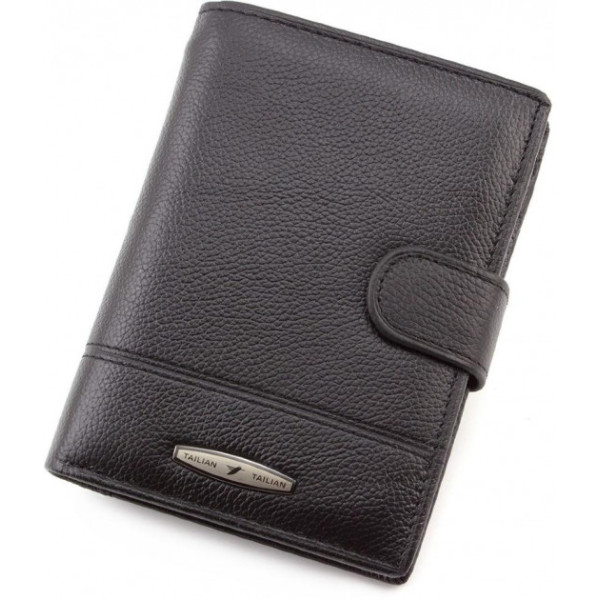 Мужской кожаный кошелек Tailian (T265) 98623 Черный