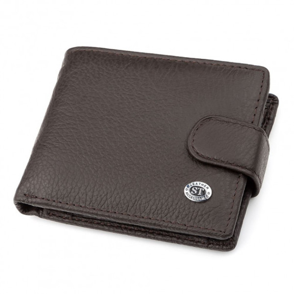 Мужской кошелек из натуралной кожи ST Leather (ST114) 98319 Коричневый