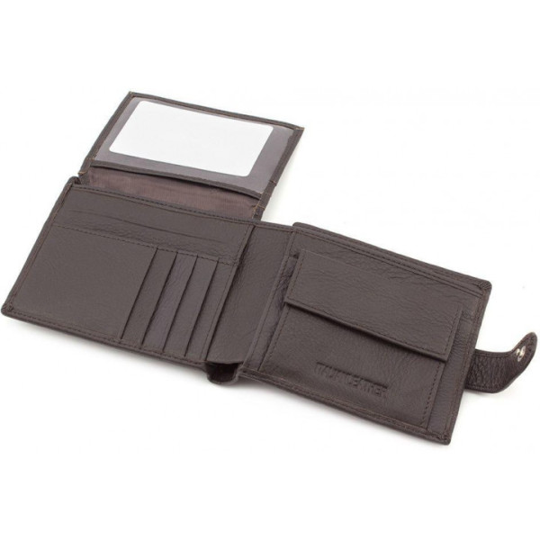 Чоловічий шкіряний гаманець ST Leather (ST137) 98332 Коричневий
