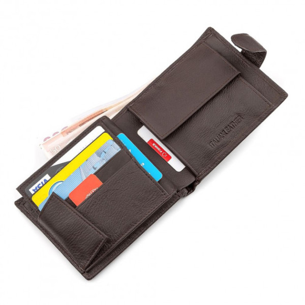 Чоловічий гаманець з натуралной шкіри ST Leather (ST138) 98341 Коричневий