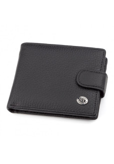 Мужской кошелек из натуралной кожи ST Leather (ST114) 98321 Черный