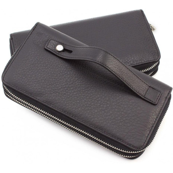 Мужской кожаный кошелек ST Leather (ST127) 98324 Черный