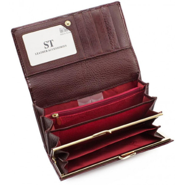 Кожаный женский кошелек ST Leather (S9001A) 98286 Бордовый