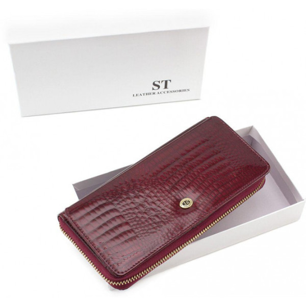 Жіночий гаманець зі шкіри ST Leather (S7001A) 98271 Бордовий