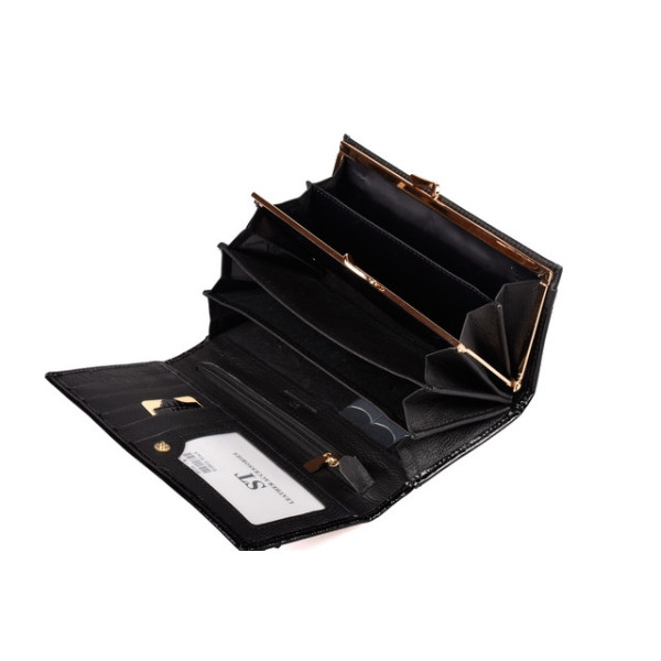 Жіночий шкіряний гаманець ST Leather (S1001A) 98188 Чорний