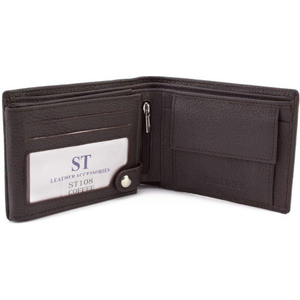 Мужской кожаный кошелек ST Leather (ST108) 98314 Коричневый