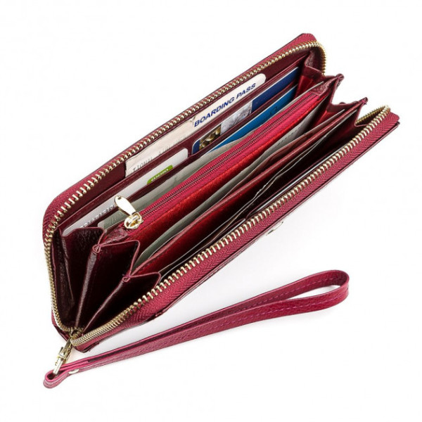 Кошелек женский из кожи ST Leather (S4001A) 98243 Бордовый