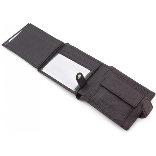 Мужской кожаный кошелек ST Leather (ST102) 98300 Черный