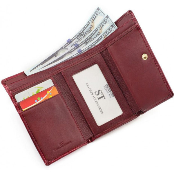 Жіночий шкіряний гаманець ST Leather (S1201A) 98210 Червоний