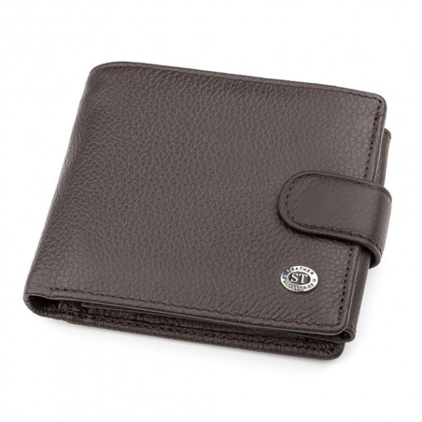Чоловічий гаманець натуральна шкіра ST Leather (ST102) 98301 Коричневий