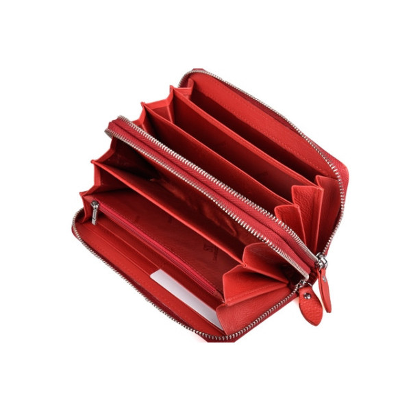 Женский кожаный кошелек клатч на две молнии ST Leather (SТ238-2) 98576 Красный