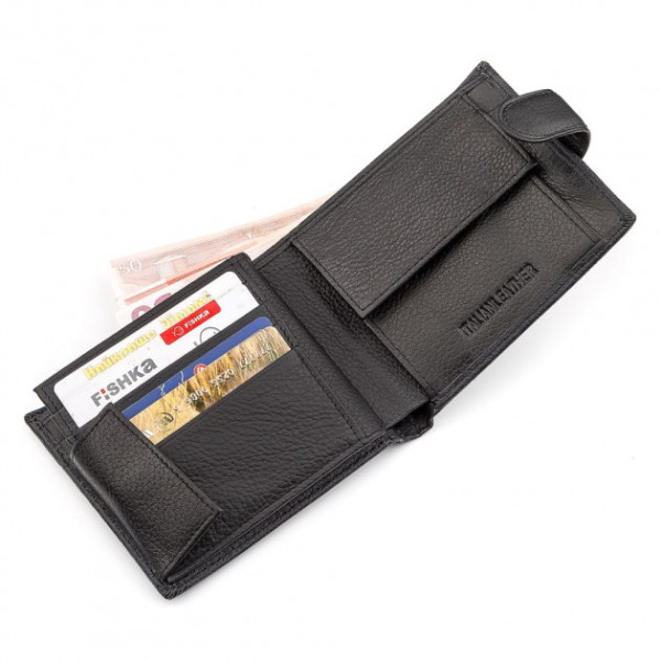 Мужской кошелек кожаный ST Leather (ST138) 98340 Черный