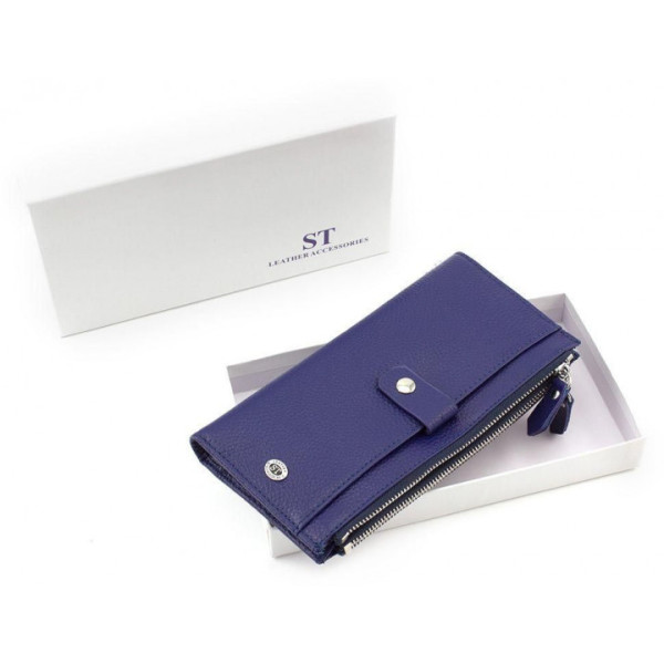 Кожаный женский кошелек ST Leather (ST420) 98491 Синий
