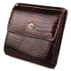 Женский кожаный кошелек складной маленький лаковый ST Leather (S1101A) 98201 Коричневый