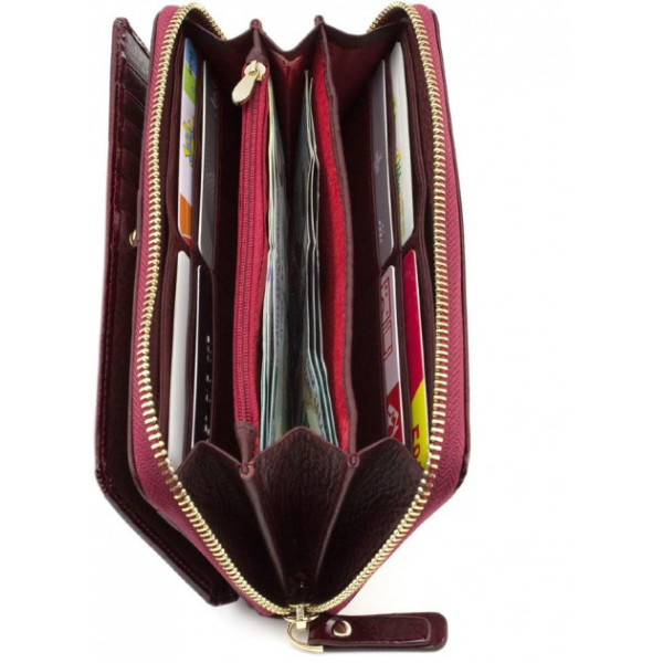 Жіночий гаманець зі шкіри ST Leather (S7001A) 98271 Бордовий