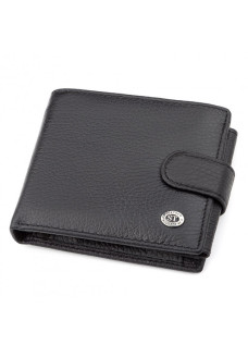 Мужской кошелек- портмоне кожаное ST Leather (ST102) 98302 Черный