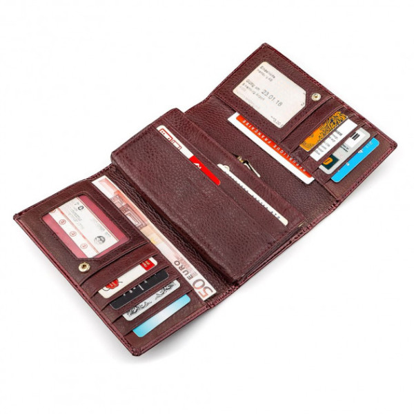 Гаманець жіночий шкіряний ST Leather (S8001A) 98274 Бордовий