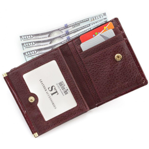 Жіночий гаманець шкіряний ST Leather (S1101A) 98200 Бордовий