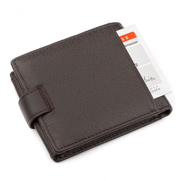 Чоловічий гаманець натуральна шкіра ST Leather (ST102) 98301 Коричневий