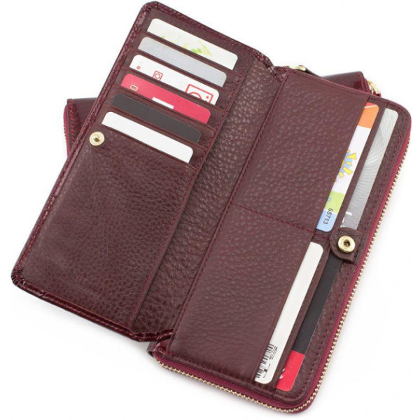 Жіночий гаманець зі шкіри ST Leather (S7001A) 98271 Бордовий