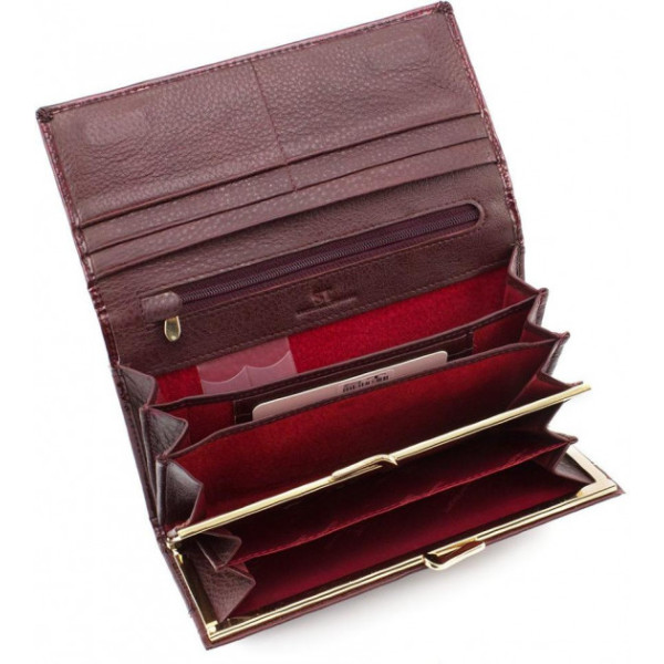 Женский кошелек кожаный ST Leather (S6001A) 98257 Бордовый