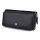 Кожаный кошелек на молнии с визитницей ST Leather (ST202) 98408 Черный