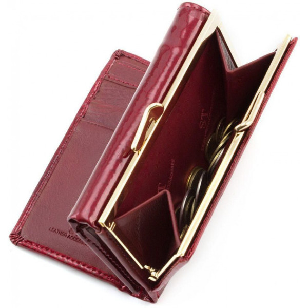 Жіночий шкіряний гаманець ST Leather (S1201A) 98210 Червоний