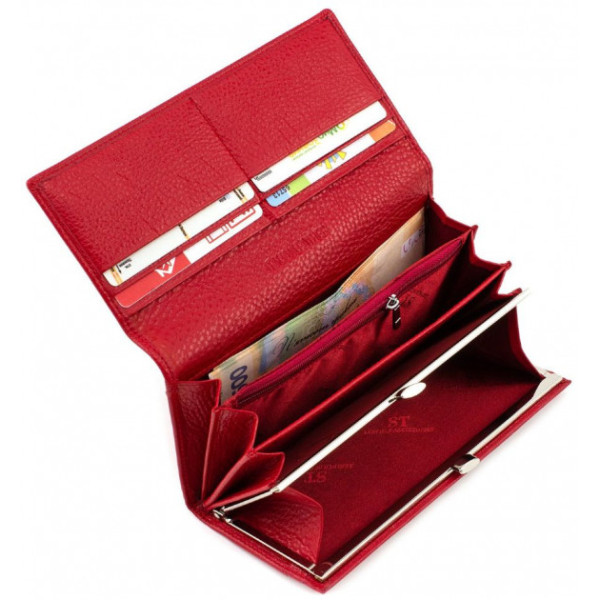 Женский кошелек кожаный ST Leather (ST150-1) 98367 Красный