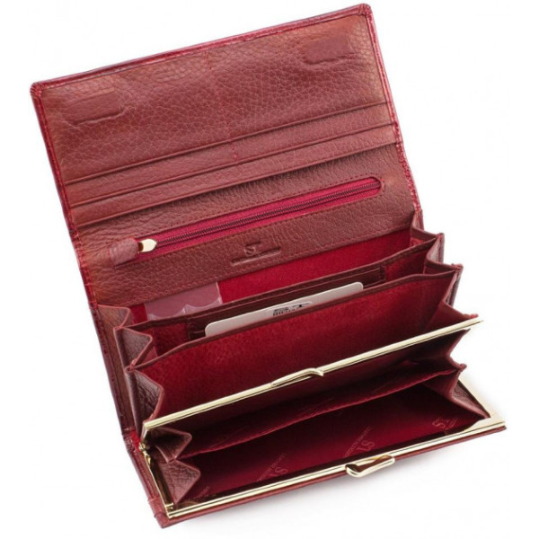 Жіночий гаманець шкіряний ST Leather (S6001A) 98258 Червоний