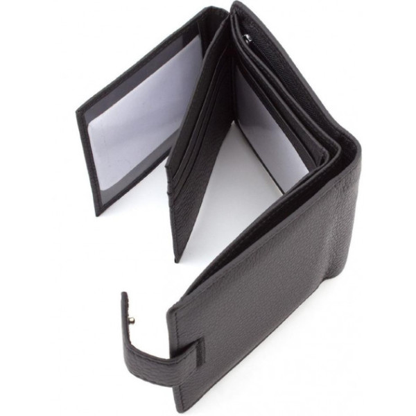 Мужской кожаный кошелек ST Leather (ST102) 98300 Черный