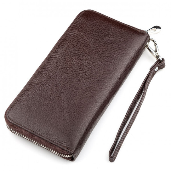 Гаманець клатч з натуральної шкіри ST Leather (ST45-2) 98540 Коричневий